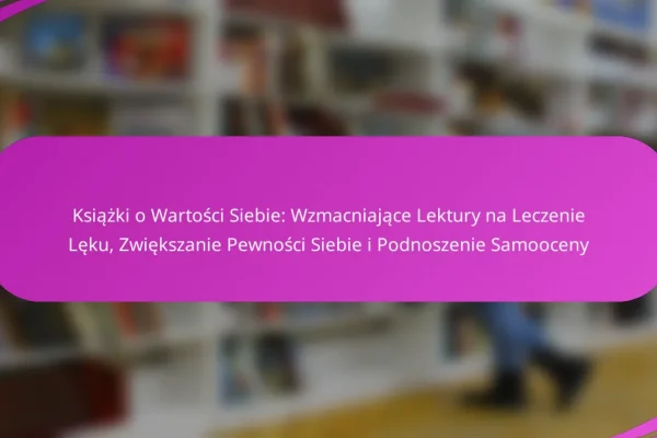 Książki o Wartości Siebie: Wzmacniające Lektury na Leczenie Lęku, Zwiększanie Pewności Siebie i Podnoszenie Samooceny